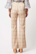Load image into Gallery viewer, Once Was - Getty Wide Leg Ponte Pant - Oatmeal Check
