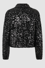 Load image into Gallery viewer, Second Female - Luxurious Sequin Crop Jacket - Black
