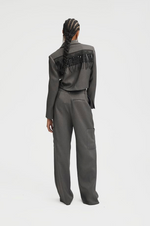 Load image into Gallery viewer, Gestuz - Ysella High Waisted Pant - Wooden Twill/ Grey Black
