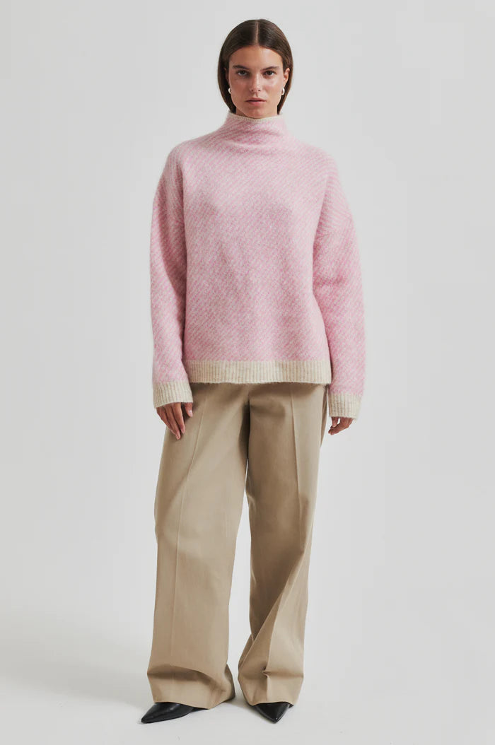 Second Female - Capella Contrast Knit - Pink Cosmos