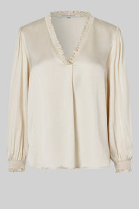 Second Female - Bardi Silky V Neck Blouse Brazilian Sand