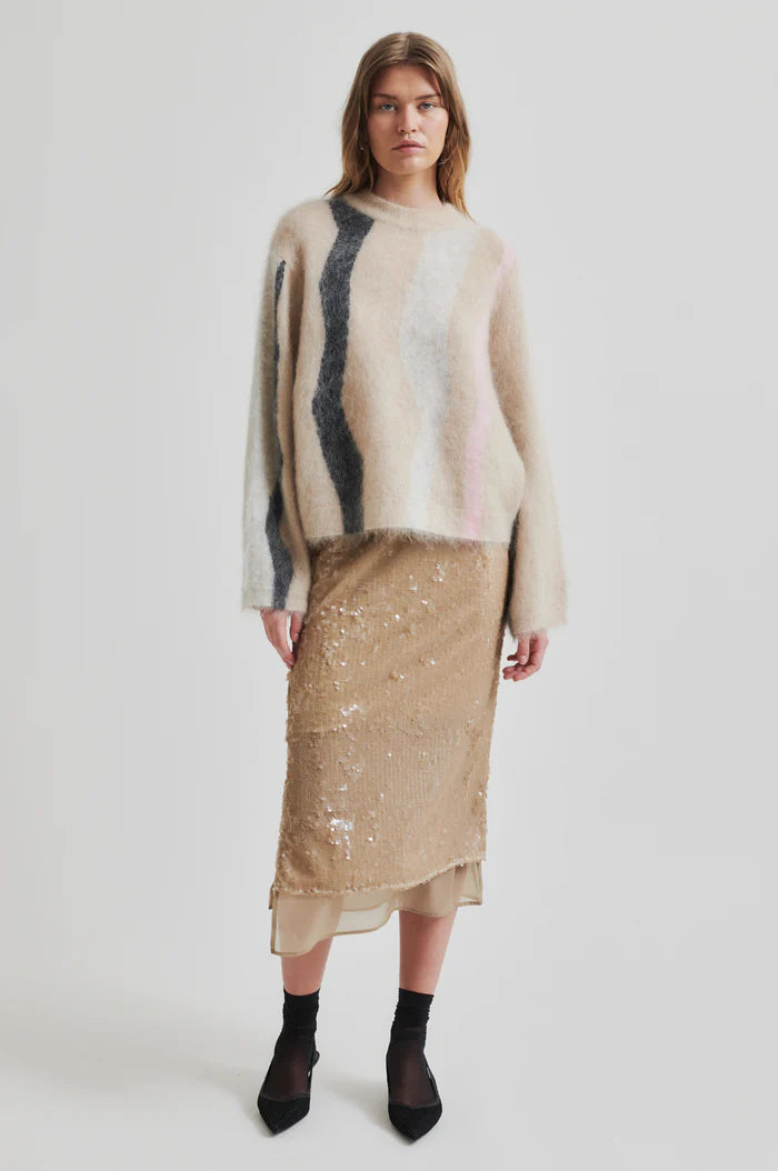 Second Female | Marbel O-Neck Knit | Trench Coat