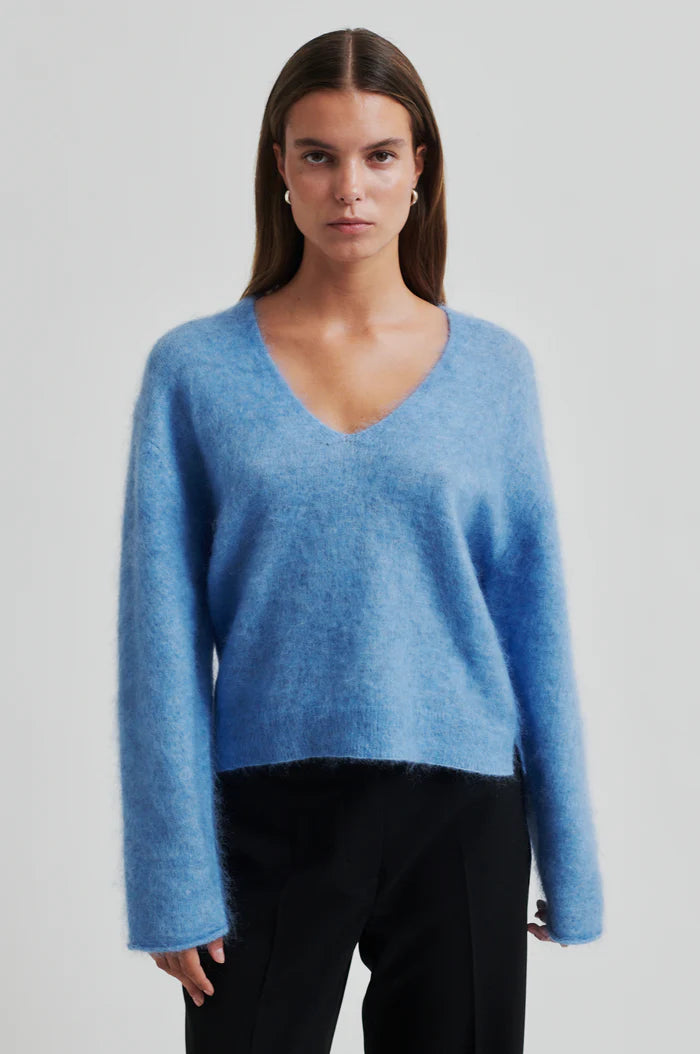Second Female - Camyrn V Neck Knit - Marina