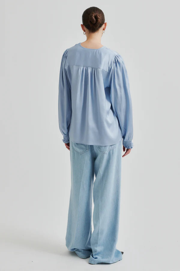 Second Female - Barri Silky Blouse - Cashmere Blue