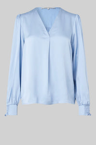 Second Female - Barri Silky Blouse - Cashmere Blue