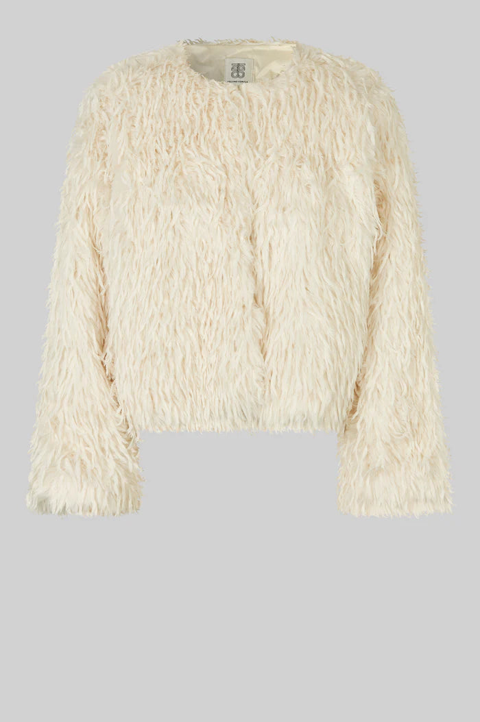 Second Female - Amani Shaggy Jacket - Coconut Milk