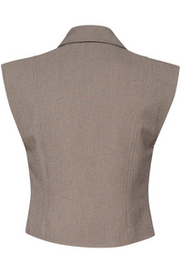 Gestuz - Ancie Waistcoat - Grey Structure
