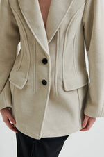 Load image into Gallery viewer, Second Female - Mood Beige Melange Wool Blend Blazer
