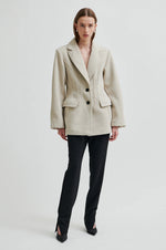 Load image into Gallery viewer, Second Female - Mood Beige Melange Wool Blend Blazer
