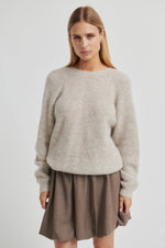 Load image into Gallery viewer, Second Female - Flare Dark Beige Melange Two Way Knit
