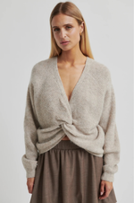 Load image into Gallery viewer, Second Female - Flare Dark Beige Melange Two Way Knit
