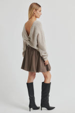 Load image into Gallery viewer, Second Female - Flare Dark Beige Melange Two Way Knit
