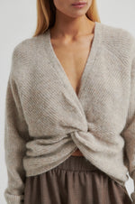 Load image into Gallery viewer, Second Female - Flare Dark Beige Melange Two Way Knit
