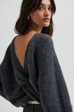 Load image into Gallery viewer, Second Female - Flare Dark Grey Melange Two Way Knit
