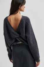 Load image into Gallery viewer, Second Female - Flare Dark Grey Melange Two Way Knit
