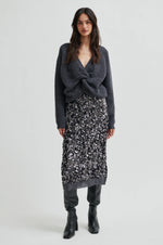 Load image into Gallery viewer, Second Female - Flare Dark Grey Melange Two Way Knit
