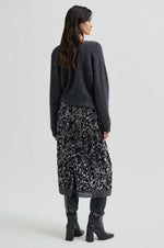 Load image into Gallery viewer, Second Female - Flare Dark Grey Melange Two Way Knit
