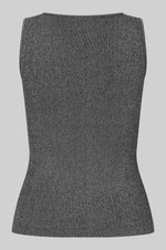 Load image into Gallery viewer, Second Female - Bright Gun Grey Metal Lurex Top
