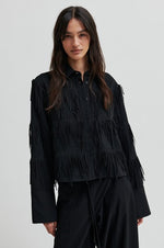 Load image into Gallery viewer, Second Female - Dancing Black Fringe Shirt

