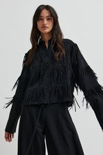 Load image into Gallery viewer, Second Female - Dancing Black Fringe Shirt
