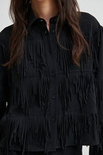 Load image into Gallery viewer, Second Female - Dancing Black Fringe Shirt
