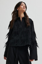 Load image into Gallery viewer, Second Female - Dancing Black Fringe Shirt

