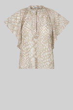 Load image into Gallery viewer, Second Female - Shades Mandarin Collar Blouse - Plaza Taupe
