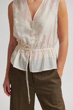 Load image into Gallery viewer, Second Female - Vira Detail Sleeveless Top - Cashmere Blue
