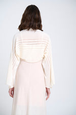 Load image into Gallery viewer, Sita Murt - Flared Knit Sleeves Bolero - Ecru 160103-1003
