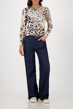 Load image into Gallery viewer, Monari - Cashmere T-Shirt - Leo Allover
