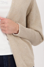 Load image into Gallery viewer, Monari - Knitted Cardigan With Sequins - Cinnamon

