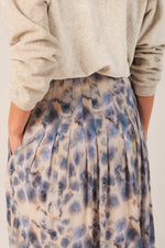 Load image into Gallery viewer, Indi And Cold - Watercolour Midi Skirt - Blue 152
