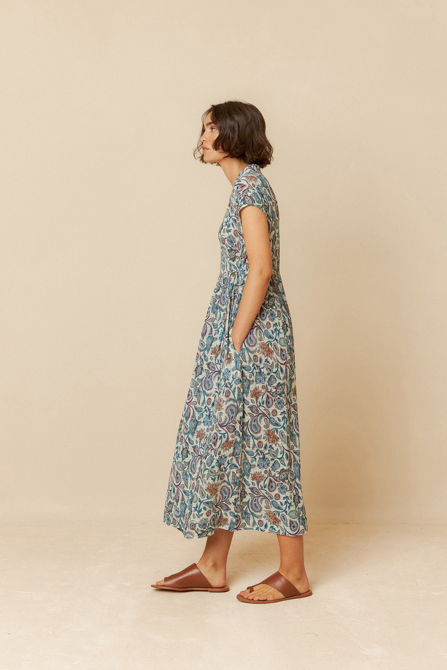 Indi And Cold  - Paisley Crossover Dress - Multicolour 190