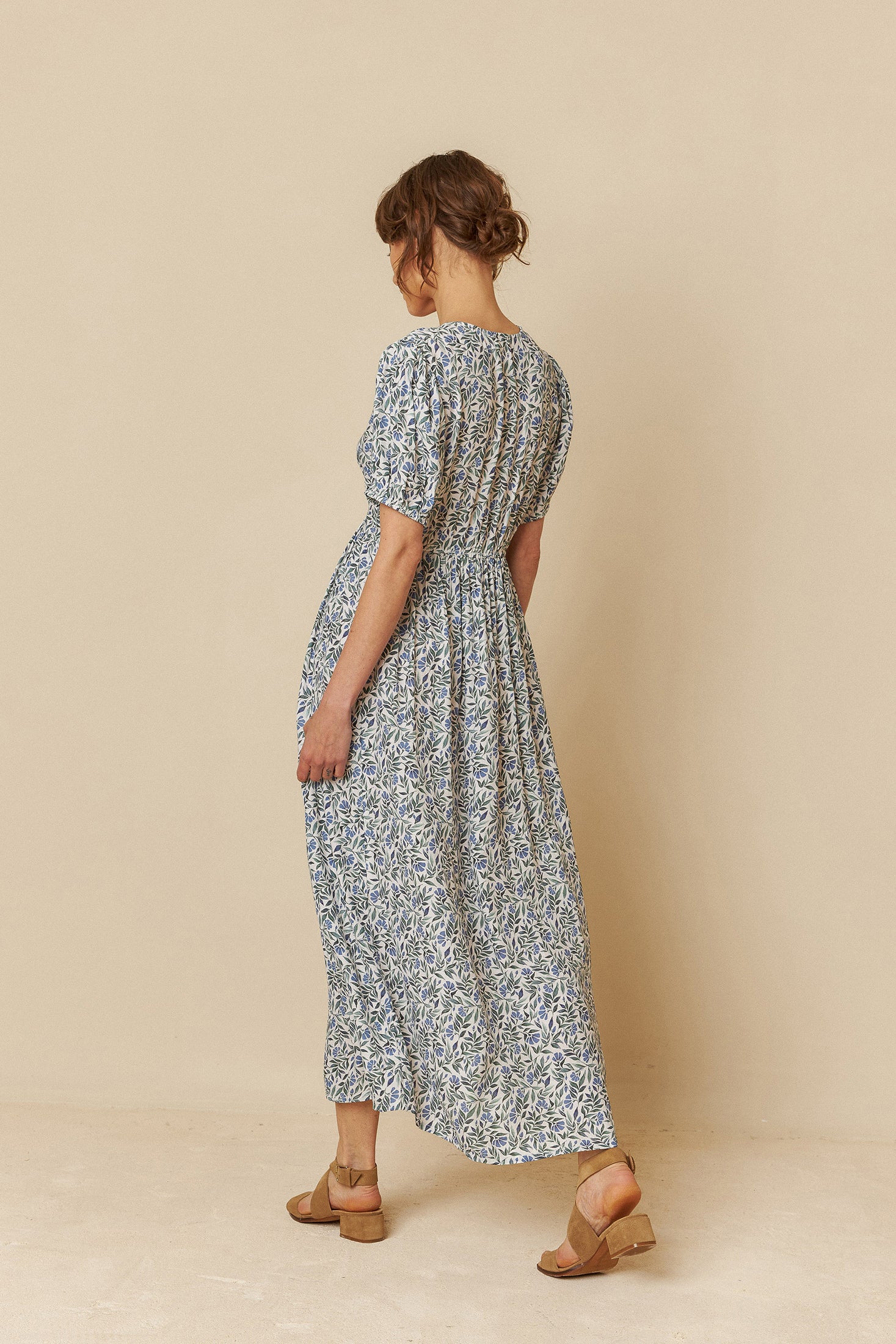 Indi And Cold - Bow Shaped Neck Dress - Indigo 203
