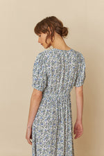 Load image into Gallery viewer, Indi And Cold - Bow Shaped Neck Dress - Indigo 203

