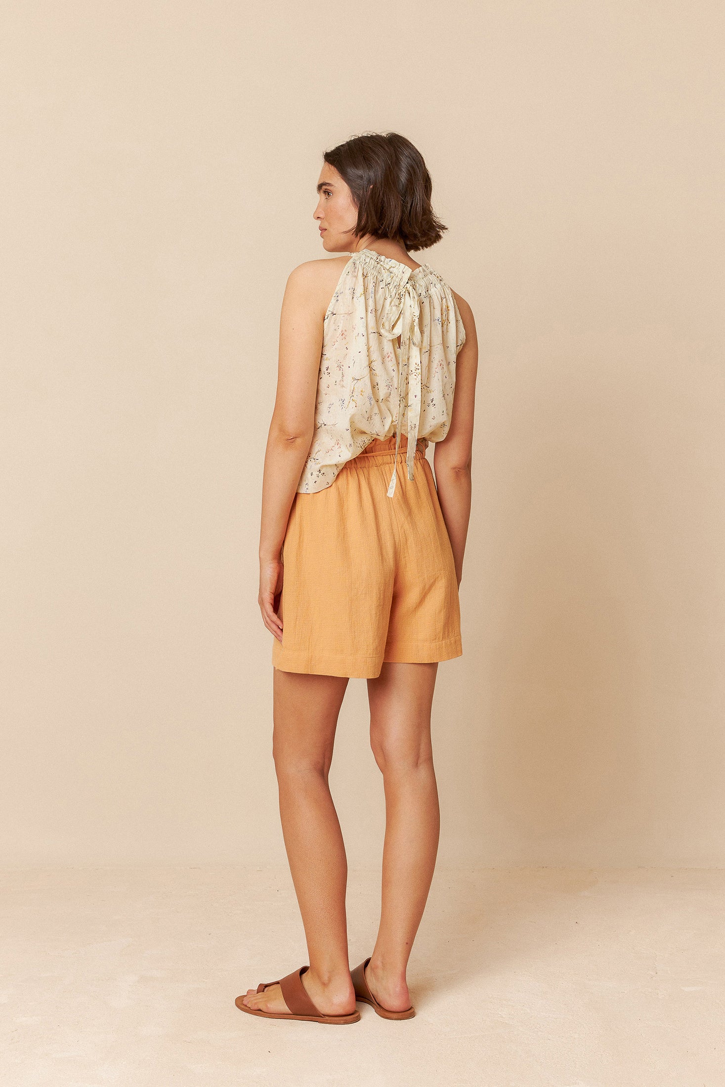 Indi And Cold - Panama Cotton Shorts - Melocoton 263