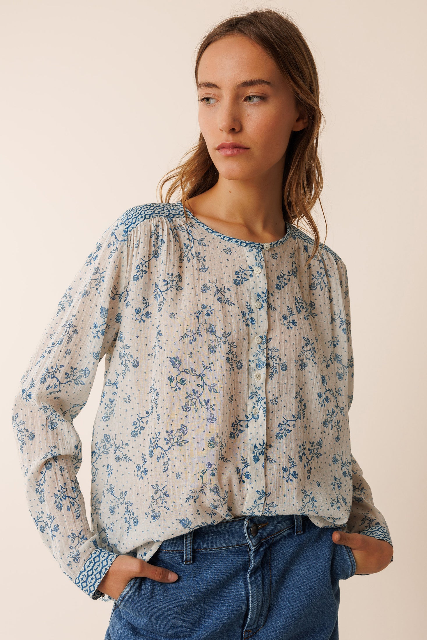 Indi And Cold - Vera Patch Shirt - Crudo 170