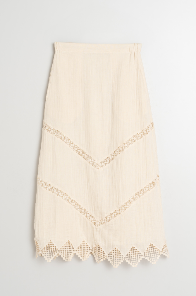 Indi And Cold - Double Gauze Skirt - Crudo 208