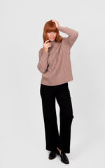 Load image into Gallery viewer, Bridge And Lord - Cable Raglan Pullover - Cobblestone
