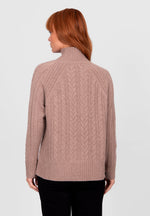 Load image into Gallery viewer, Bridge And Lord - Cable Raglan Pullover - Cobblestone
