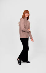 Load image into Gallery viewer, Bridge And Lord - Cable Raglan Pullover - Cobblestone
