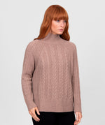 Load image into Gallery viewer, Bridge And Lord - Cable Raglan Pullover - Cobblestone
