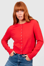 Load image into Gallery viewer, Bridge And Lord - Marnie Cropped Cardi - Cayenne
