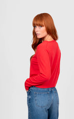 Load image into Gallery viewer, Bridge And Lord - Marnie Cropped Cardi - Cayenne
