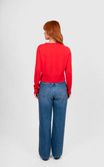 Load image into Gallery viewer, Bridge And Lord - Marnie Cropped Cardi - Cayenne

