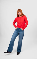 Load image into Gallery viewer, Bridge And Lord - Marnie Cropped Cardi - Cayenne
