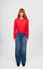 Load image into Gallery viewer, Bridge And Lord - Marnie Cropped Cardi - Cayenne
