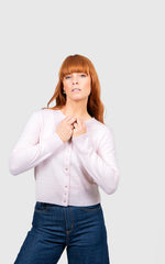 Load image into Gallery viewer, Bridge And Lord - Marnie Cropped Cardi - Pale Pink
