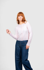Load image into Gallery viewer, Bridge And Lord - Marnie Cropped Cardi - Pale Pink
