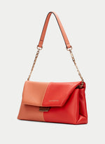 Load image into Gallery viewer, Hispanitas - Two-tone Shoulder Bag - Coral/Scarlet
